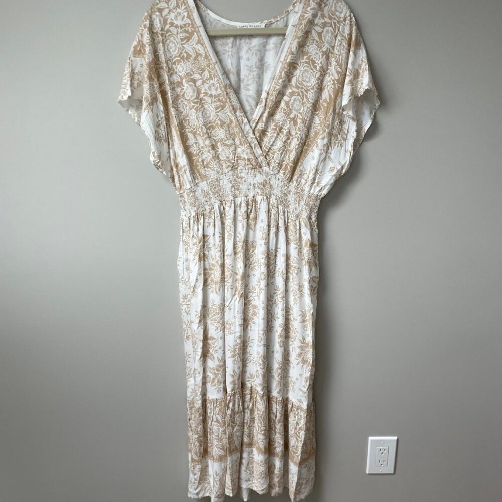 Label of Love Boho Floral Print Midi /Maxi Dress Large